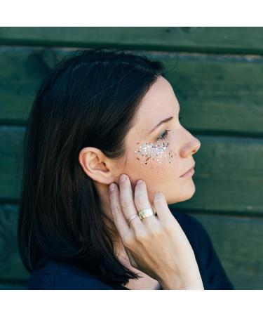 Mermaid Sequins Body Glitter Gel - Silver Sparkling Chunky Glitter for Face, Hair, and Nails - Perfect for Christmas Festival Parties! - Buy Online on GoSupps.com