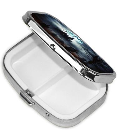 Buy Gothic Happy Halloween 2 Compartment Pill Case - Cute Travel Pill Organizer for Purse & Gifts - Buy Online on GoSupps.com