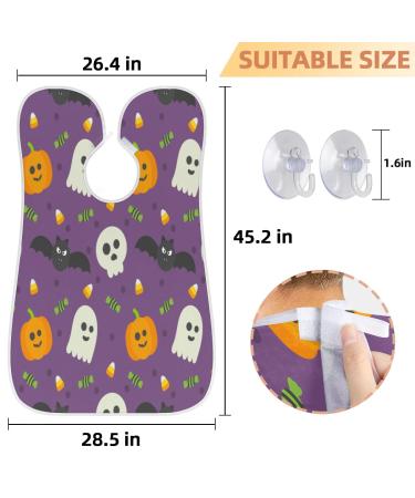 Buy Halloween Bat Spectre Beard Bib Apron - Non-Stick Waterproof Hair Catcher for Men | Perfect Grooming Gift - Buy Online on GoSupps.com