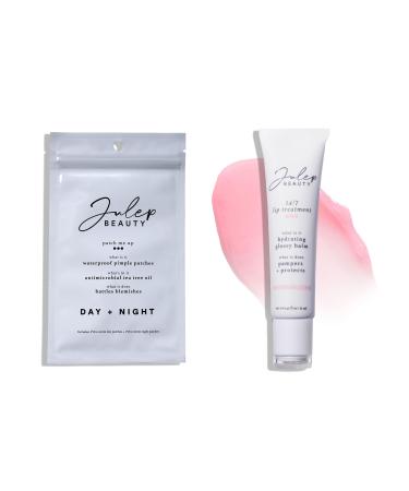 Julep 2pc Set: 24/7 Lip Treatment - Hydrating Lip Balm and Lip Sleeping Mask - Moisturizing Lip Repair + Julep Patch Me Up Waterproof Pimple Patches 72 pc