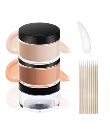 G n rique Waterproof Concealer Cream Full Coverage Foundation 1.1x1.65in Quick Fix Makeup Matte Natural Finish Long-Lasting Formula for Neck Arms Face Use for Men Women