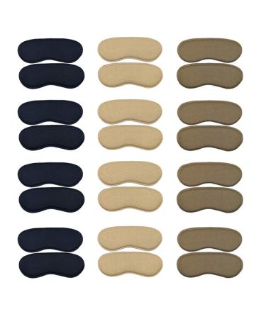 12 Pairs Heel Pads Heel Cushion Pads Foot Care Heel Cushions for Better Shoe Fit and Comfort (MUTILCOLOR) 12 Pieces