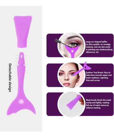 Silicone Eyeliner Tool | Silicone Eyeliner Stencil Lipstick Wearing Aid Face Cream Applicator Easy Makeup Tool Eyeliner Applicator Tool for Makeup Coatuiyo - Buy Online on GoSupps.com