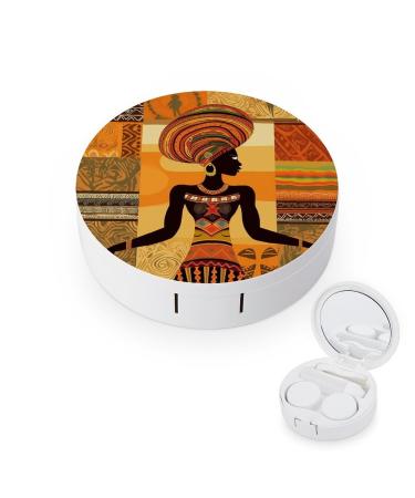 Contact Lens Case African Woman Portable Travel Contact Lens Box Contact Lens Storage Box