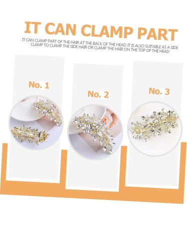 Beatifufu Flower Hairpin Spring Hairpin Girl Headdress Women Headdress Rhinestone Hair Barrette Women Hairpin Rhinestone Hair Clip Spring Hair Clips Lady Hair Clip Spring Hair Barrette - Buy Online on GoSupps.com