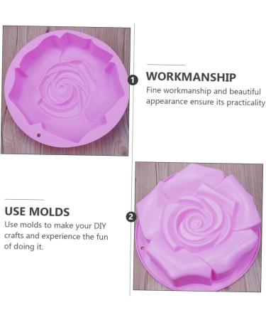 HOMSFOU 3pcs Rose Cake Mold Silicone Flower Cake Pan Homemade Soap Molds Birthday Cake Mold Silicone Muffin Cup Silicone Pie Baking Pan Baking Tiramisu Pan Mini Bread Pan Silica Gel 24X24X5CMx3pcs - Buy Online on GoSupps.com
