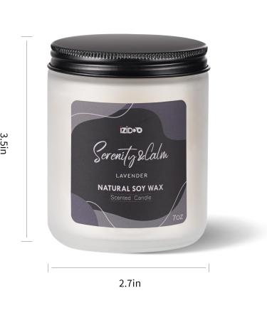 IZIDDO Lavender Scented Candles - 45 Hour Burn Handmade Aromatherapy Gifts for Home - Natural 7oz White Candles for Women & Men - Buy Online on GoSupps.com
