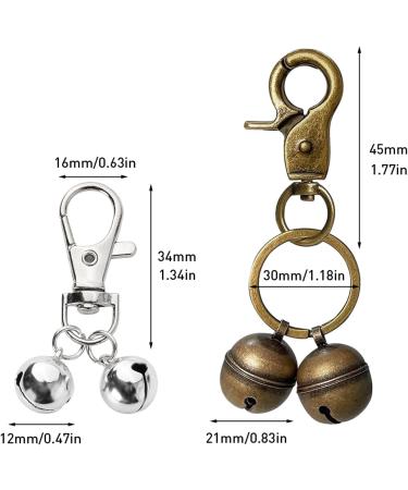 Violotoris 2 Pcs Bells Dog Cat Bells For Collar Pet Tracker Acorn Falconry 1 Silver And 1 Bronze (silver bronze)(silver bronze) - Buy Online on GoSupps.com