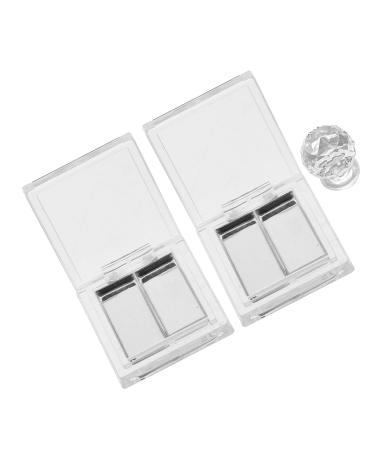 Hemobllo Empty Lip Palette DIY Makeup Organizer Reusable Makeup Box for Lipstick Blush Eyeshadow Practical Storage for