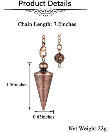 JSDDE Copper Dowsing Pendulum for Reiki Healing and Divination - Bronze - Buy Online on GoSupps.com
