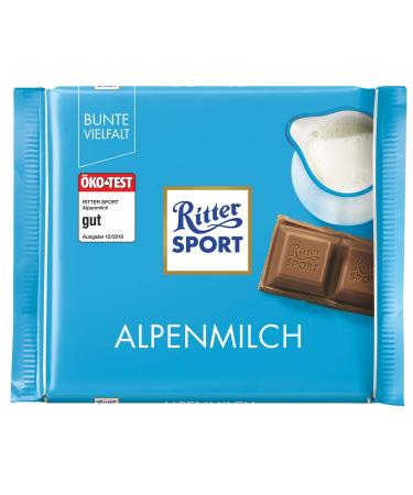 Ritter Sport Alpenmilch Chocolate 100g 5er Pack by Yulo Toys Inc