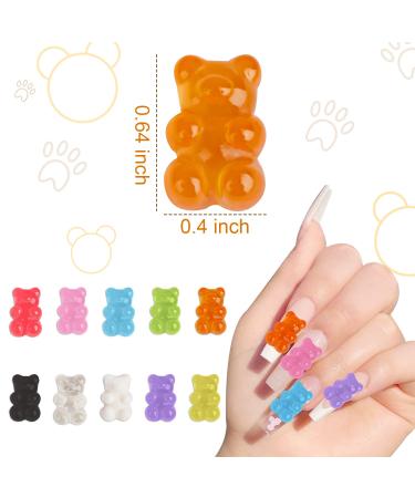 LYroo Kawaii Gummy Bear Charms - Resin 3D Flatback Charms for Nail Art & Slime - Buy Online on GoSupps.com