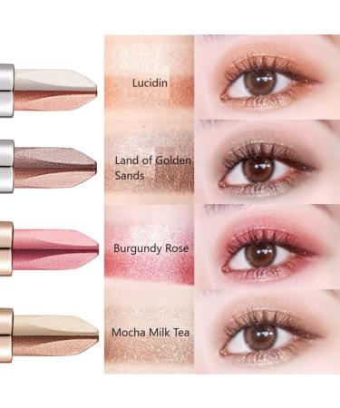  Beliky Girl Glitter eyeshadow stick lightweight luxury double-ended shimmering cream eyeshadow stick dual-color eyeshadow pencil for lazy people eyeshadows (#1) - Buy Online on GoSupps.com