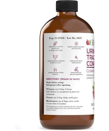 Organic Urinary Tract Complete 16oz - Bladder Health, UTI Prevention & Yeast Infection Treatment - 16 Fl Oz - Buy Online on GoSupps.com