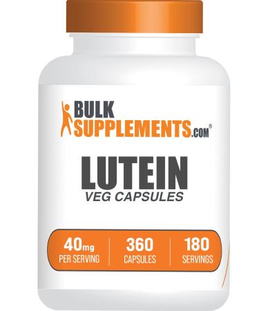 BulkSupplements.com Lutein Capsules - Eye Vitamins Antioxidant Source - Gluten Free 2 Capsules per Serving 40mg Serving 360 Count (Pack of 1)