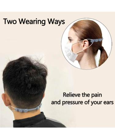 PULIVIA Mask Strap Extender for Men Women Kids - Adjustable Ear Saver 5PCS Black Pack - Anti-Tightening Silicone Holder Hook for Comfortable Mask Wear - Buy Online on GoSupps.com