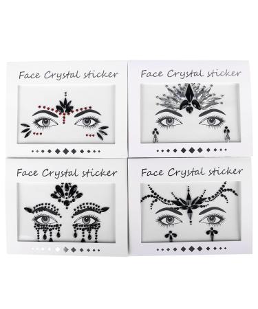 Bowitzki Halloween Mermaid Face Jewels Rhinestone Stickers - Black B - Buy Online on GoSupps.com
