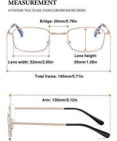 Vevesmundo Foldable Progressive Reading Glasses - Self-Tinting Varifocal Metal Spectacles for Men - Compact Visual Aid with Case - 2.5x Magnification - International Shipping Available - Buy Online on GoSupps.com