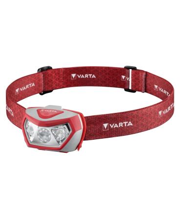 Varta headlamp LED incl. 3x aaa batteries head lamp Outdoor Sports H20 Pro three light modes splash -proof dimming function with swiveling head red - Buy Online on GoSupps.com