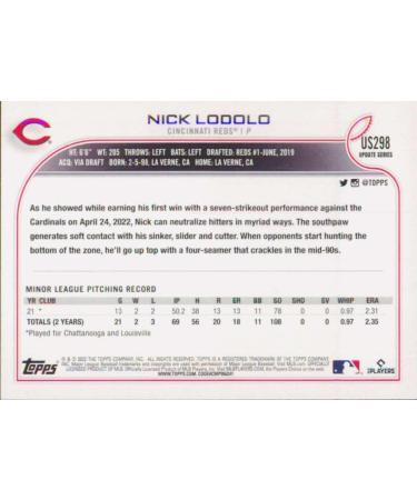 2022 Topps Update Nick Lodolo RC #US298 - Cincinnati Reds Baseball Card - Buy Online on GoSupps.com