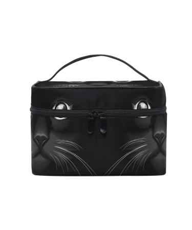 Black cat cosmetics bag organizer zipper make -up bags cultural bag cosmetic bag wash bag for women girls women