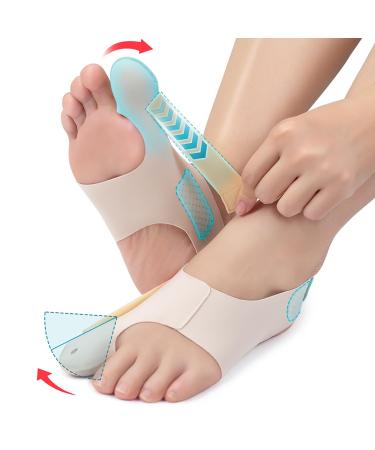 Tech Love Hallux Valgus Socks Bandage Toe Separator Women Relief of Bunion Non-Slip Heel Strap Yoga Fabric Size L