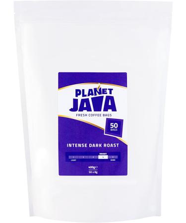Planet Java Intense Dark Roast Coffee Bags - 50 x 8g Bags - Buy Online on GoSupps.com