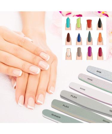 GeekerChip Professional Nail File Set 6 Pieces Professional Double Sided Nail File 150 180 240 100/180 220/280 1000/4000 - Buy Online on GoSupps.com