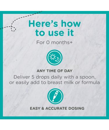 Zarbee's Baby Daily Probiotic Drops for Infants 0+ Months - 0.27 fl oz (8 ml) | Digestive Health Boost - Buy Online on GoSupps.com