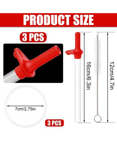 3st Replacement Straws for ZAK Cups | Bite Valve for ZAK Designs Kelso Kids 15oz | BPA-Free Accessories with Brushes & Seals - Buy Online on GoSupps.com