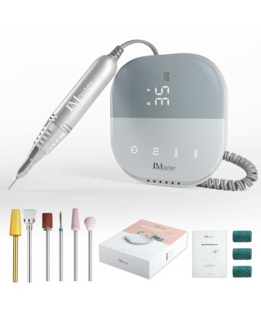 JCMASTER TouchPro+ nail cutter Premium set for gelail & acrylic nails |including 6x bits 3 grinding tape |35000 rpm professional foot care set electric touch operation 6 pieces (1 Pack)