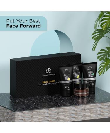 The Man Company Facial Care Kit | Charcoal Face Wash & Scrub | Peel Off Mask & Moisturising Cream | Exfoliate & Cleanse | Blackhead Remover | Shea Butter Aloe Vera Vitamin E | Perfect Gift Set of 4 - Buy Online on GoSupps.com
