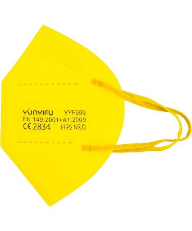 ProMedicalCare FFP2 Colored Face Masks - Yellow Individually Packed 10 Pack | Ships Worldwide - Buy Online on GoSupps.com