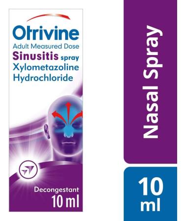 Otrivine Congestion Relief Nasal Spray 10ml - Adult Measured Dose for Sinusitis Relief - Buy Online on GoSupps.com