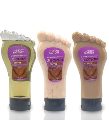 The Foot Factory Coffee Exfoliating Lotion Set (One Size, Coffee)