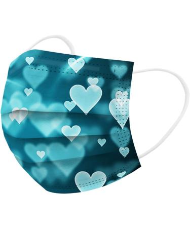 BEIBEIA Adults Valentine's Day Disposable Face_Masks Festival Party 3Ply Breathable Bandanas Cute Funny Balaclava Outdoor Daily Use - Buy Online on GoSupps.com