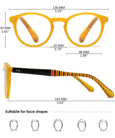 Koosufa Modern Round Reading Glasses for Men - Lightweight Anti-Fatigue Eyewear with Strength Options 1.0 to 4.0 - International Shipping Available - Buy Online on GoSupps.com