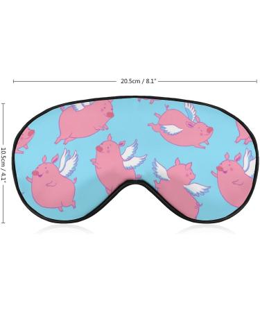 Blue Sky Flying Piggy Sleep Mask Adjustable Strap, Light Blocking Blindfold for Night Travel and Nap | Men and Women - Buy Online on GoSupps.com