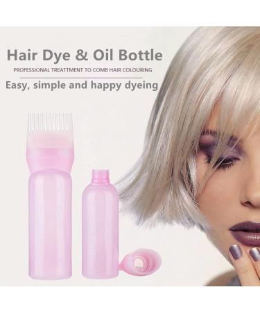 Norhogo 2 Pieces Hair Dye Brush Bottle Root Comb Applicator - Pink - Buy Online on GoSupps.com