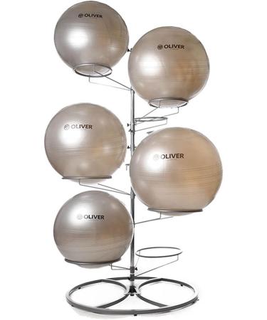 Buy Oliver Gym Ball Stand Silver/Black | Premium Fitness Equipment for Home & Gym | International Shipping Available - Buy Online on GoSupps.com