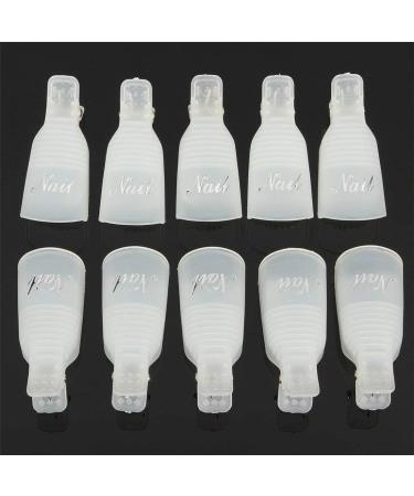  GIVBRO 10 Pcs Acrylic Plastic Nail Polish Remover Clips for UV Gel Polish - Buy Online on GoSupps.com