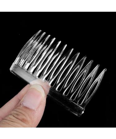 Set of 4 Tort Plain Hair Combs 7cm French Side Combs - White | Strong Hold Hair Clips for Girls & Women - Buy Online on GoSupps.com