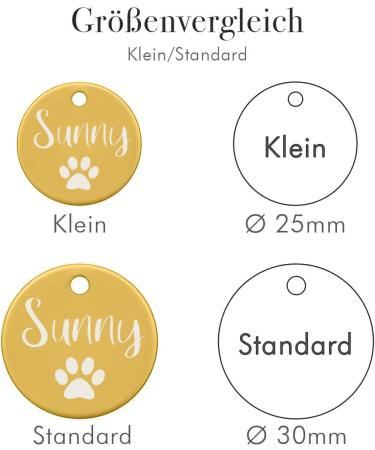 Kultdog Stainless Steel & 24K Gold Pet ID Tags - Custom Dog & Cat Address Tags with Key Ring | Small 25mm Gold-Plated - Buy Online on GoSupps.com