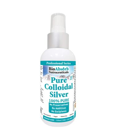 Colloidal Silver Spray. Highly Bioavailable Pure Solution.10 ppm 120 ml. No Additives.