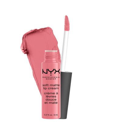 NYX PROFESSIONAL MAKEUP Soft Matte Lip Cream  Lightweight Liquid Lipstick - Cyprus (Light Pastel Pink) Cyprus 0.27 Fl Oz (Pack of 1)