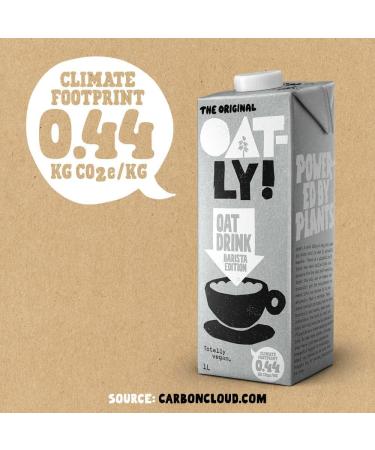 OATLY Barista Edition Oat Drink 6x1 - Sustainable Plant-Based Milk Rich in Unsaturated Fatty Acids - Buy Now! - Buy Online on GoSupps.com