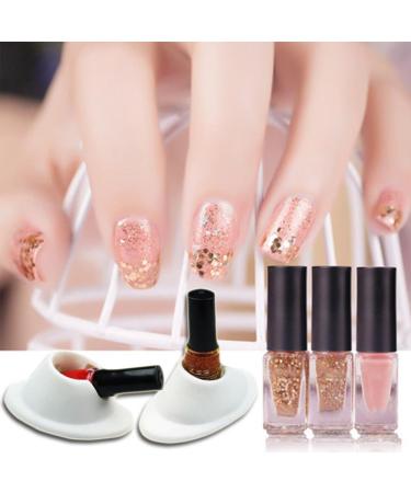 Rocita Rubber Nail Polish Holder - Round Bottle Holder for Easy Application (White) | International Shipping Available - Buy Online on GoSupps.com