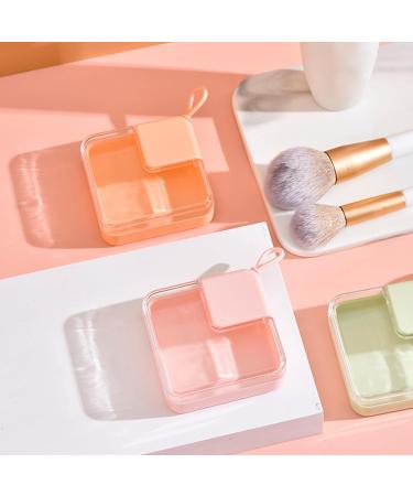 Powder Puff Holder 5 Pieces Cosmetic Puff Holder Transparent Rectangular Portable Makeup Puff Holder with Hanging Ring - Buy Online on GoSupps.com