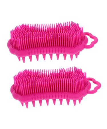 Healeeved 2st Scale Meridian ridge Bathing brush headwear massager Hairbrush silicone luffa massage brush body meridian cleaning brush shampoo comb men and women