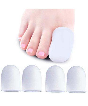 4 Gel Toe Caps Set For the Big Toe - Against Blisters and Calluses - Premium Toe Pads Toe Plaster Toe Separator